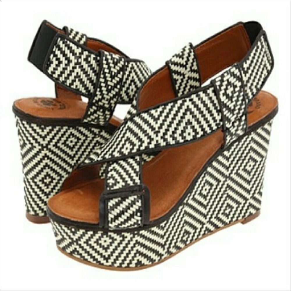 LUCKY Brand Woven KoKo Wedges Sz 9M